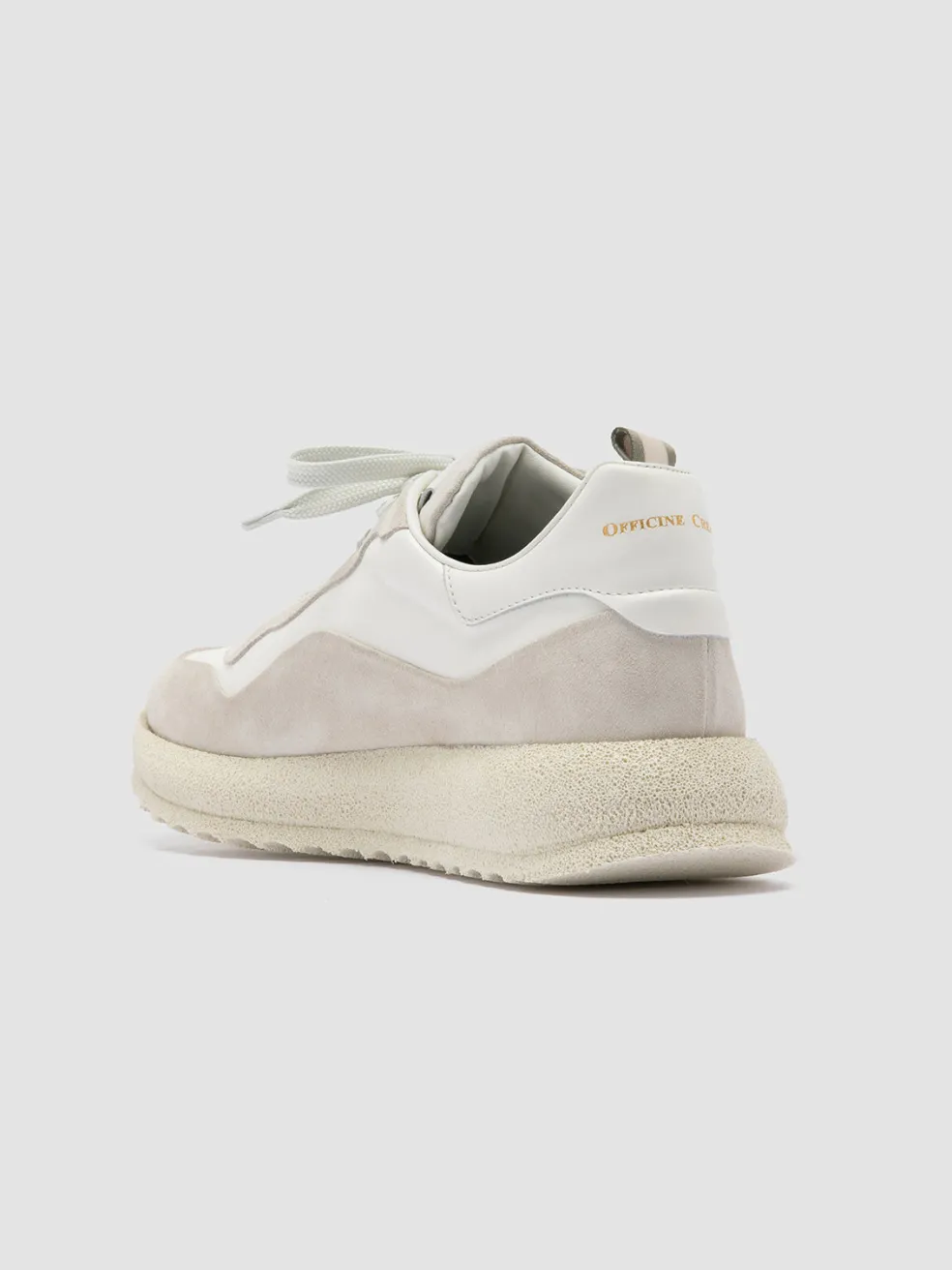 Hot Officine Creative RACE RUBREX 101 - White Leather And Suede Low Top Sneakers OFF WHITE