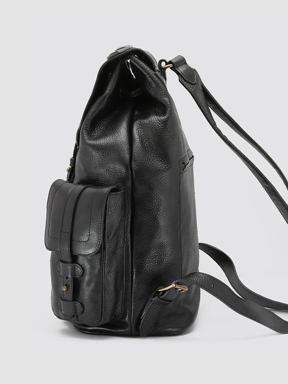 New Officine Creative RARE 27 - Leather Backpack BLACK