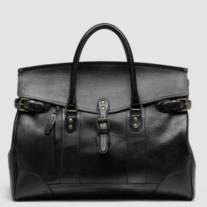 Outlet Officine Creative RARE 042 - Leather Weekender BLACK