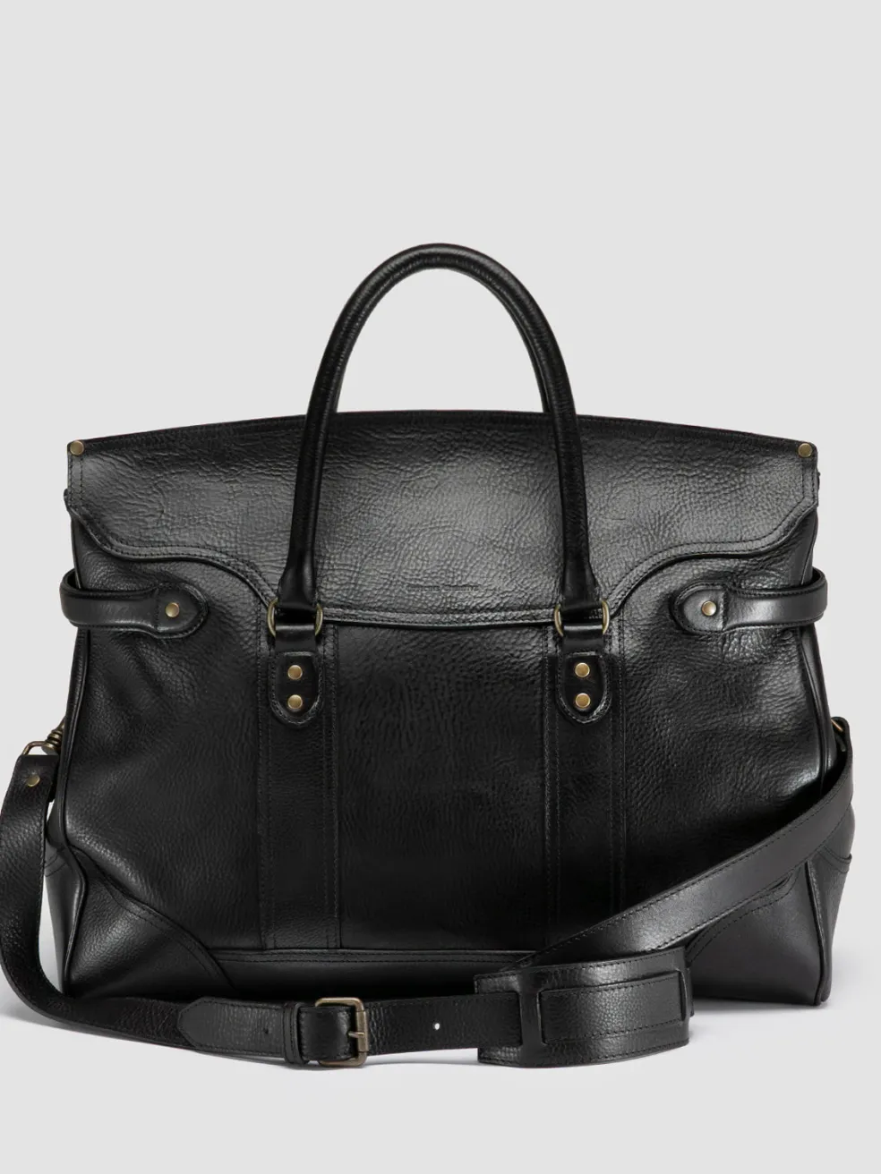 Outlet Officine Creative RARE 042 - Leather Weekender BLACK