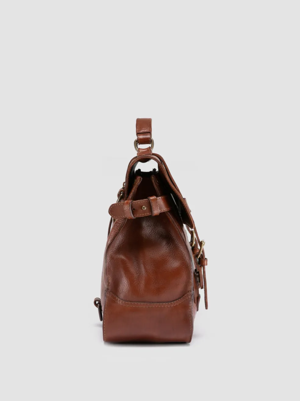 Shop Officine Creative RARE 040 - Leather Briefcase BROWN