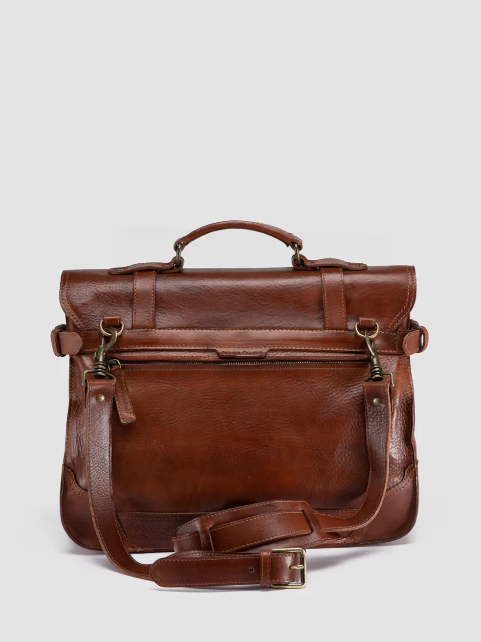Shop Officine Creative RARE 040 - Leather Briefcase BROWN