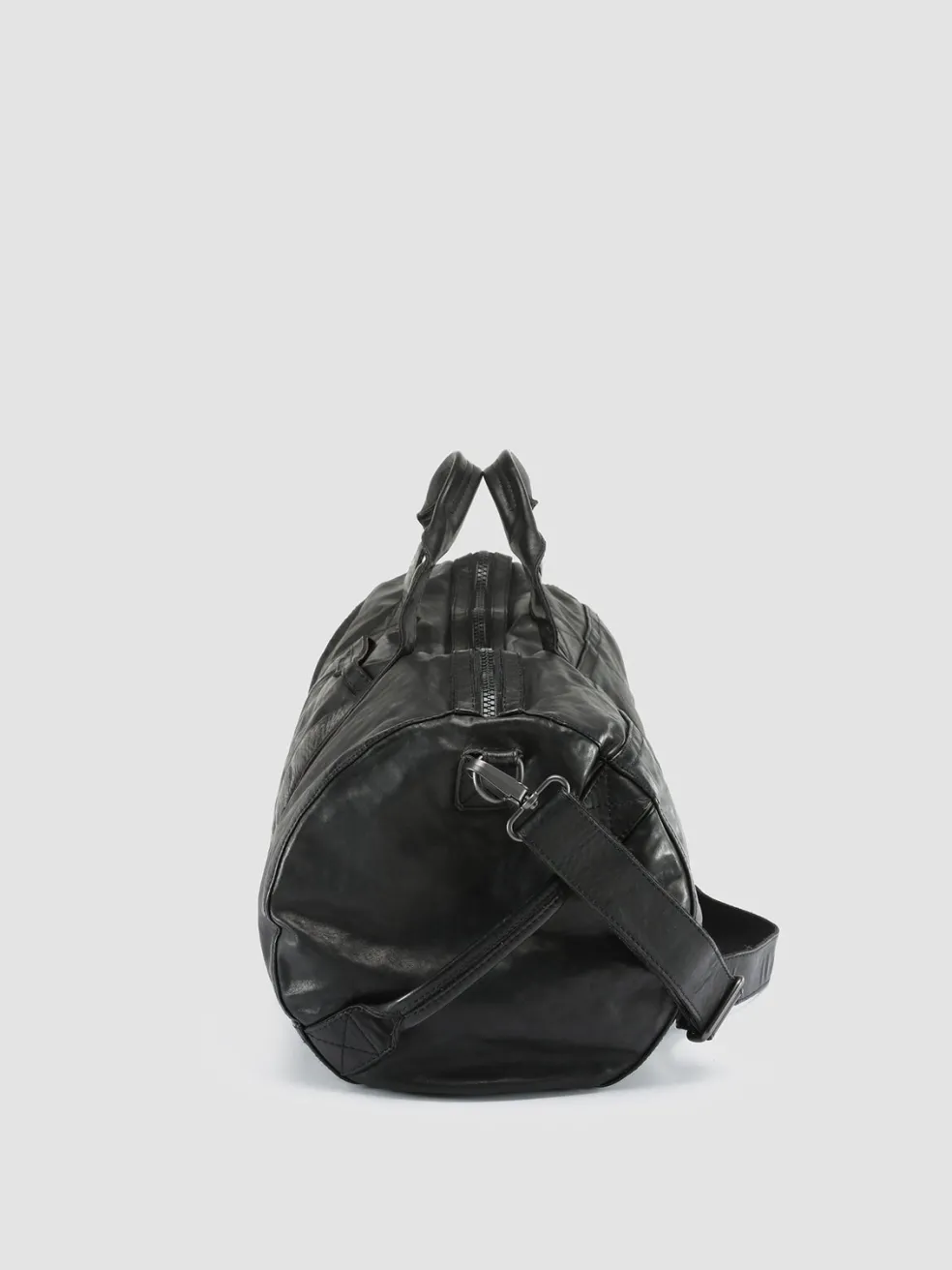 Cheap Officine Creative RECRUIT 007 - Black Leather Travel Bag NERO