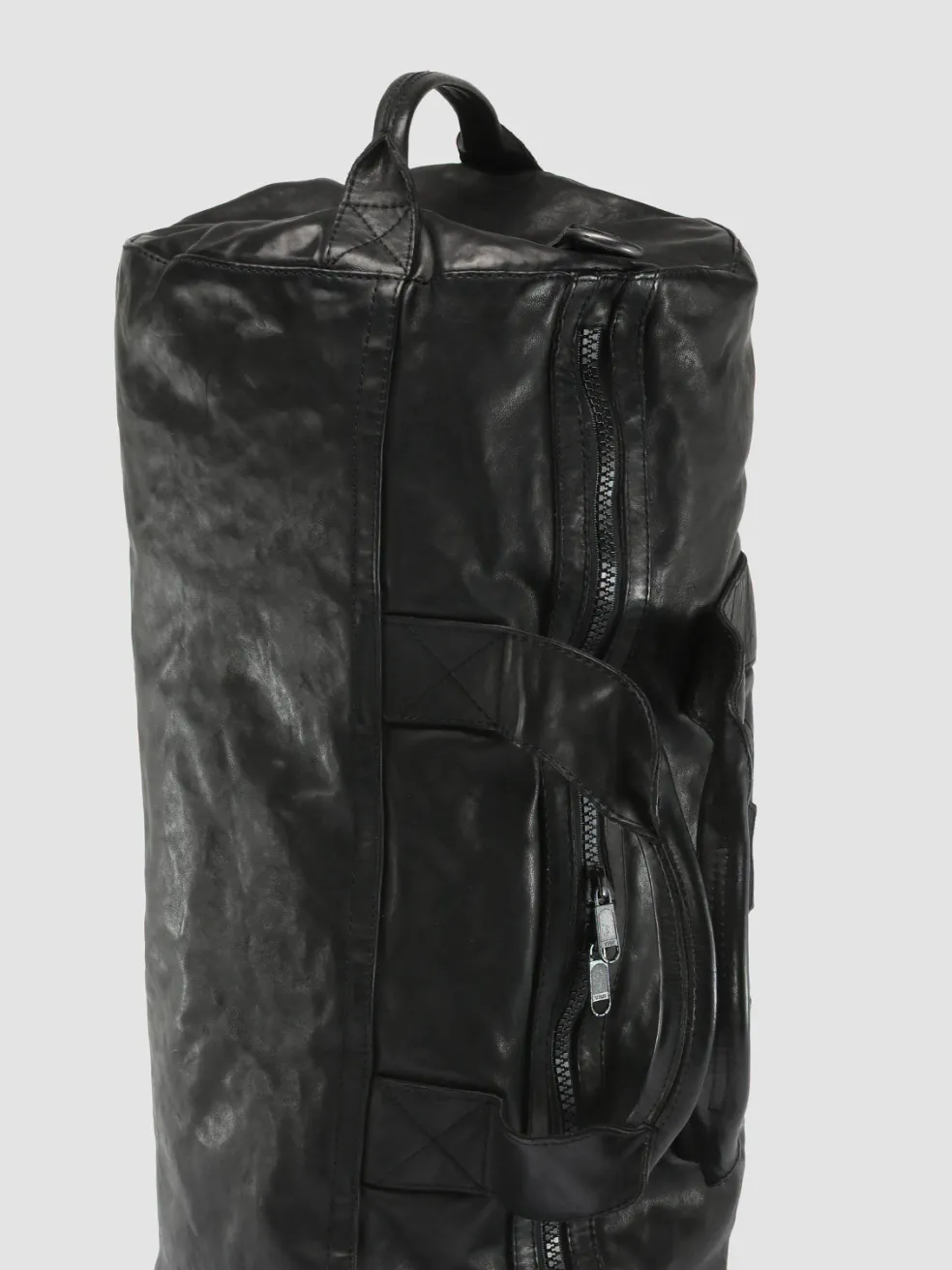 Cheap Officine Creative RECRUIT 007 - Black Leather Travel Bag NERO