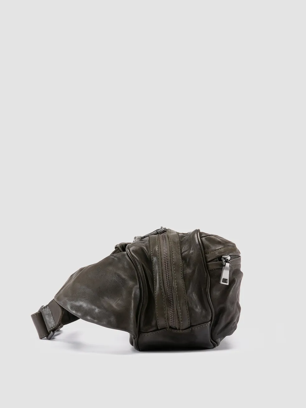 Hot Officine Creative RECRUIT 012 - Leather Waistpack GREEN