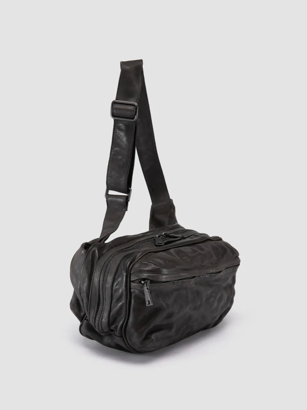 Outlet Officine Creative RECRUIT 012 - Leather Waistpack GREY