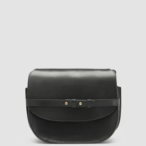 Hot Officine Creative SADDLE 011 - Black Leather Crossbody Bag NERO