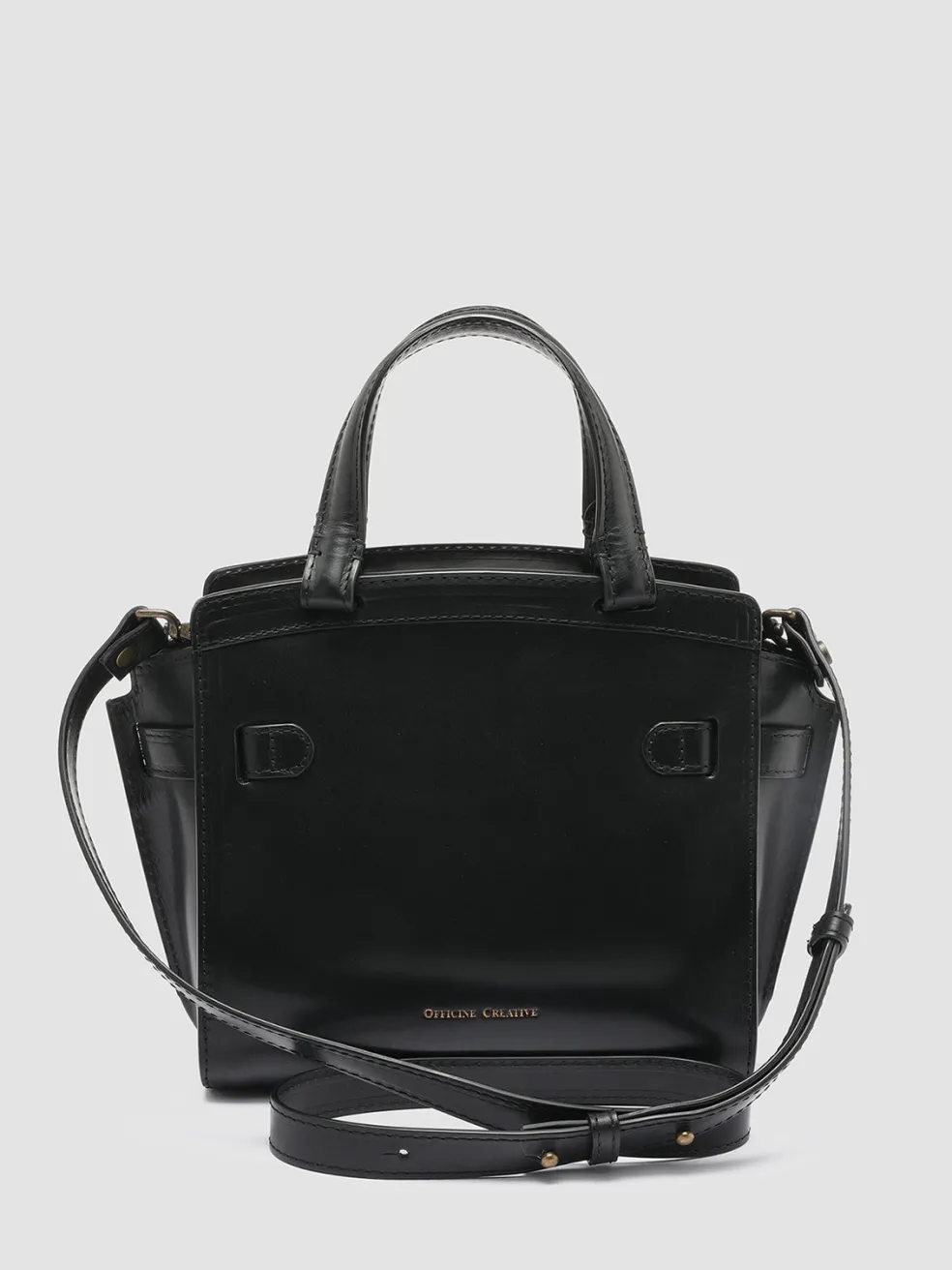 Outlet Officine Creative SADDLE 009 - Leather Hand Bag BLACK