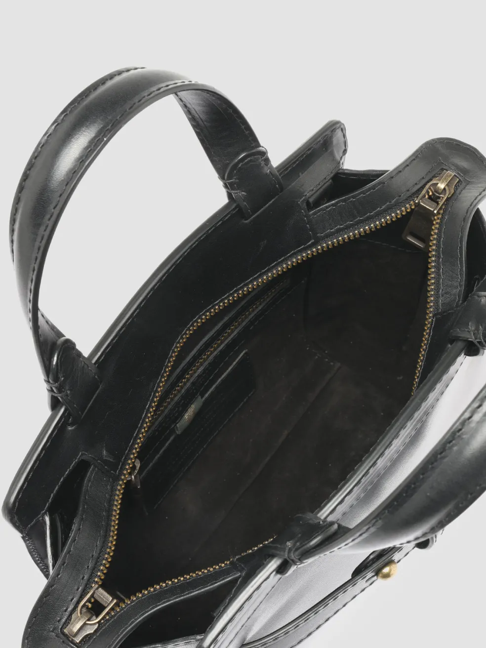 Outlet Officine Creative SADDLE 009 - Leather Hand Bag BLACK