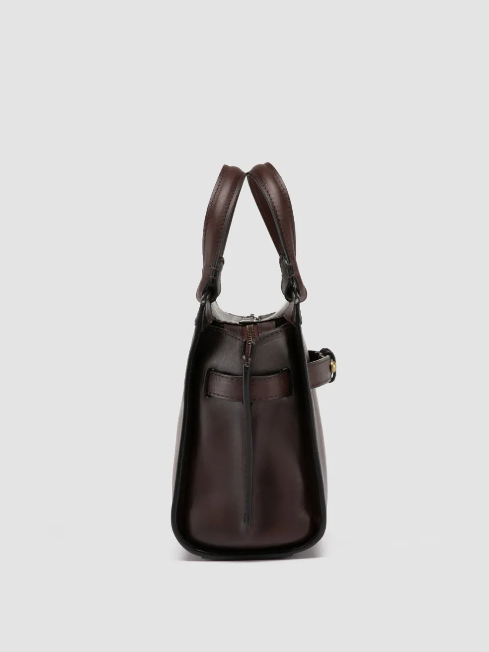 Flash Sale Officine Creative SADDLE 009 - Brown Leather Hand Bag TRUFFLE