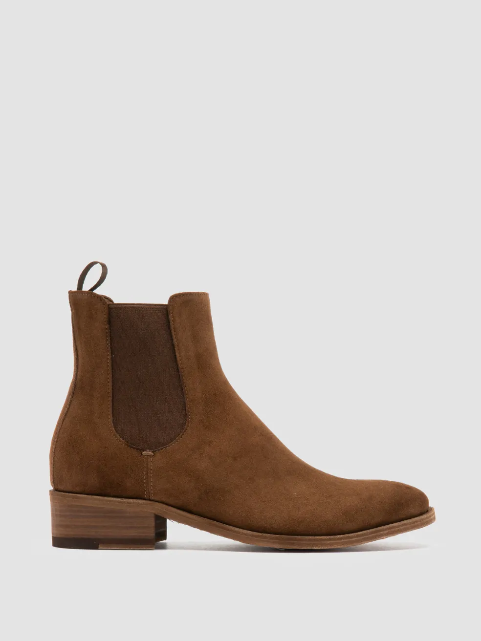 Outlet Officine Creative SELINE 029 - Brown Suede Chelsea Boots DARK BROWN