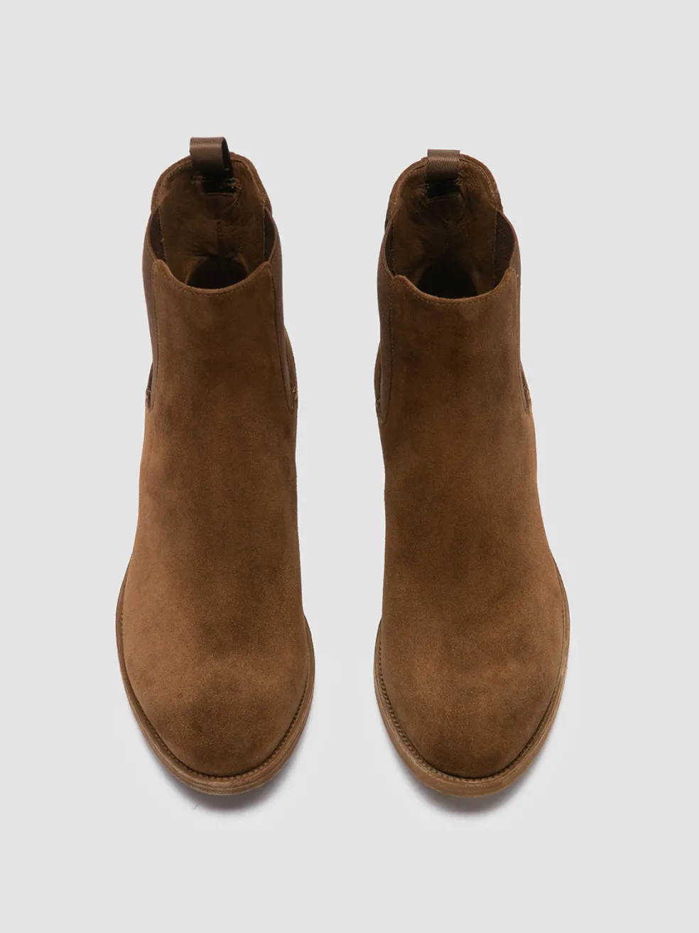 Outlet Officine Creative SELINE 029 - Brown Suede Chelsea Boots DARK BROWN