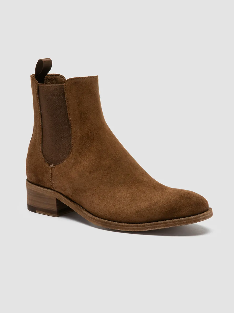 Outlet Officine Creative SELINE 029 - Brown Suede Chelsea Boots DARK BROWN