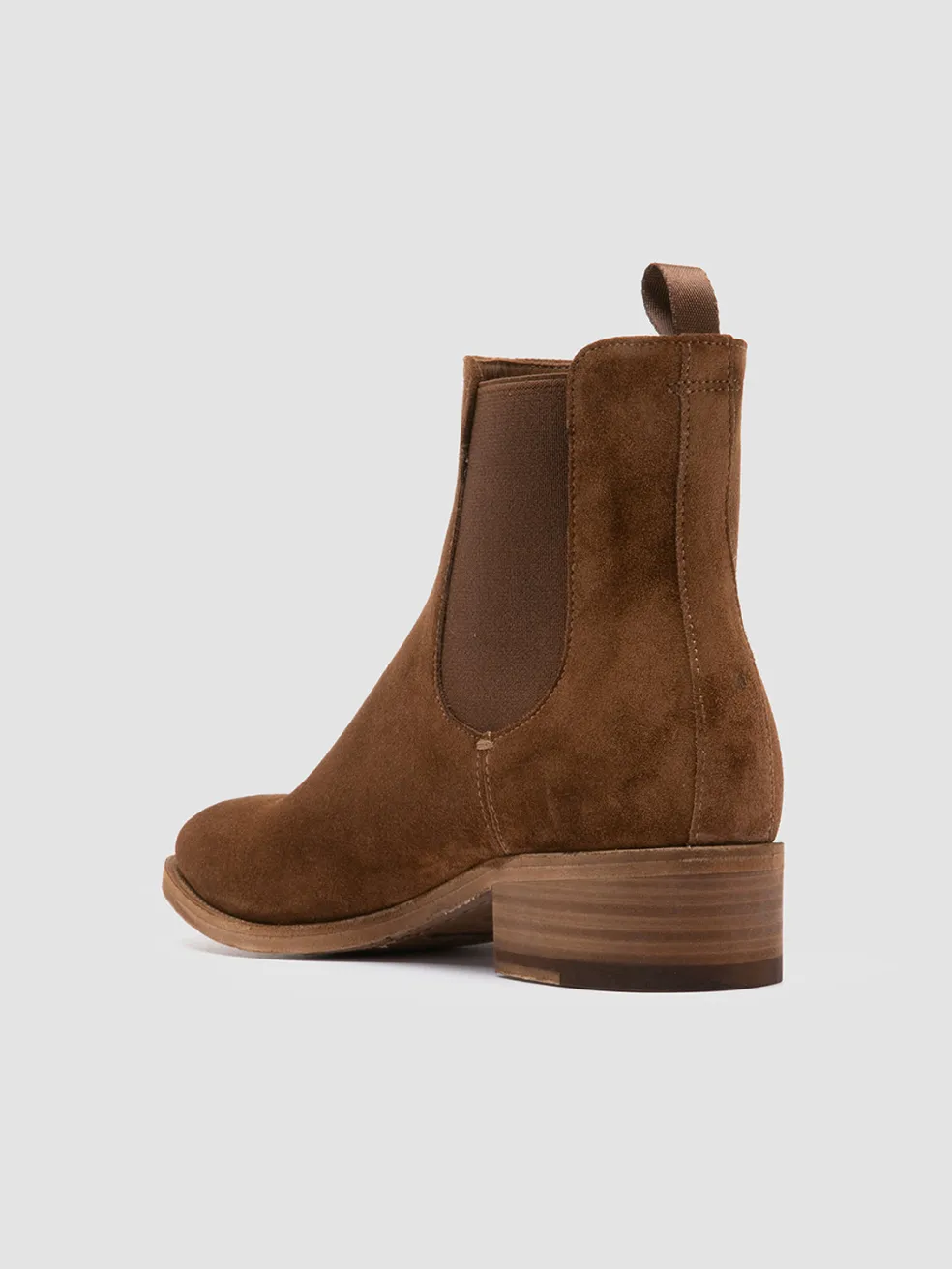 Outlet Officine Creative SELINE 029 - Brown Suede Chelsea Boots DARK BROWN