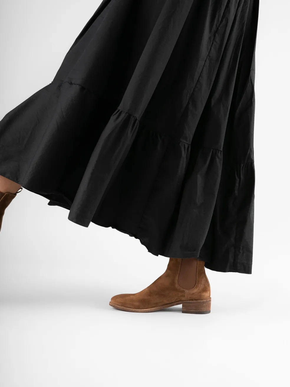 Outlet Officine Creative SELINE 029 - Brown Suede Chelsea Boots DARK BROWN