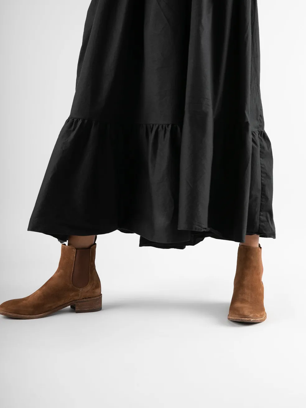 Outlet Officine Creative SELINE 029 - Brown Suede Chelsea Boots DARK BROWN