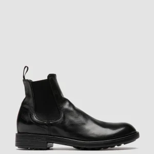 Store Officine Creative SERGEANT 102 - Black Leather Chelsea Boots NERO                                              