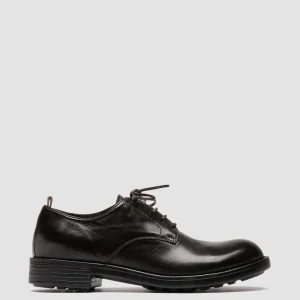 Sale Officine Creative SERGEANT 101 - Burgundy Leather Derby Shoes TRUFFLE                                           