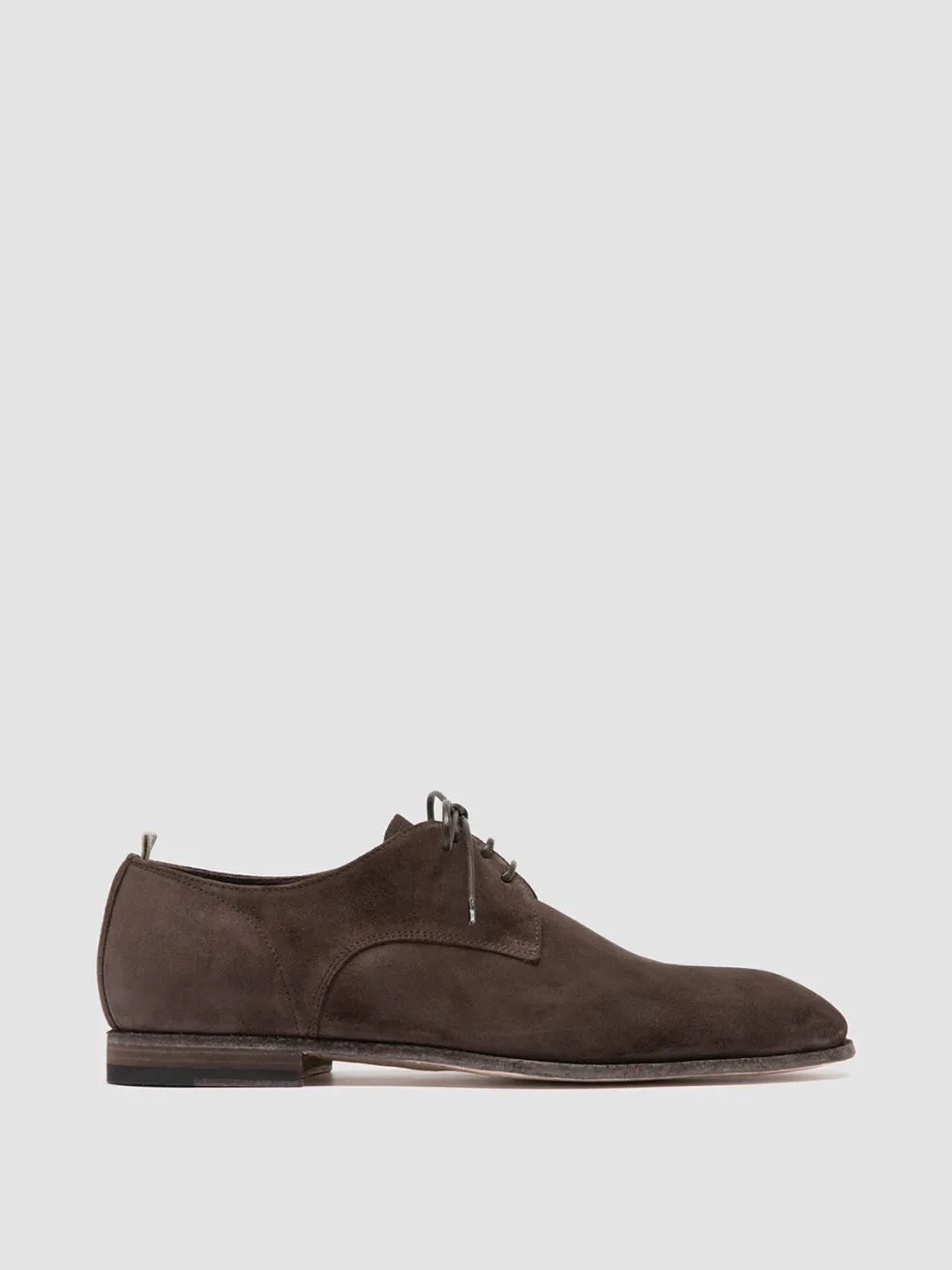 Online Officine Creative SOLITUDE 002 - Brown Suede Derby Shoes TESTA DI MORO