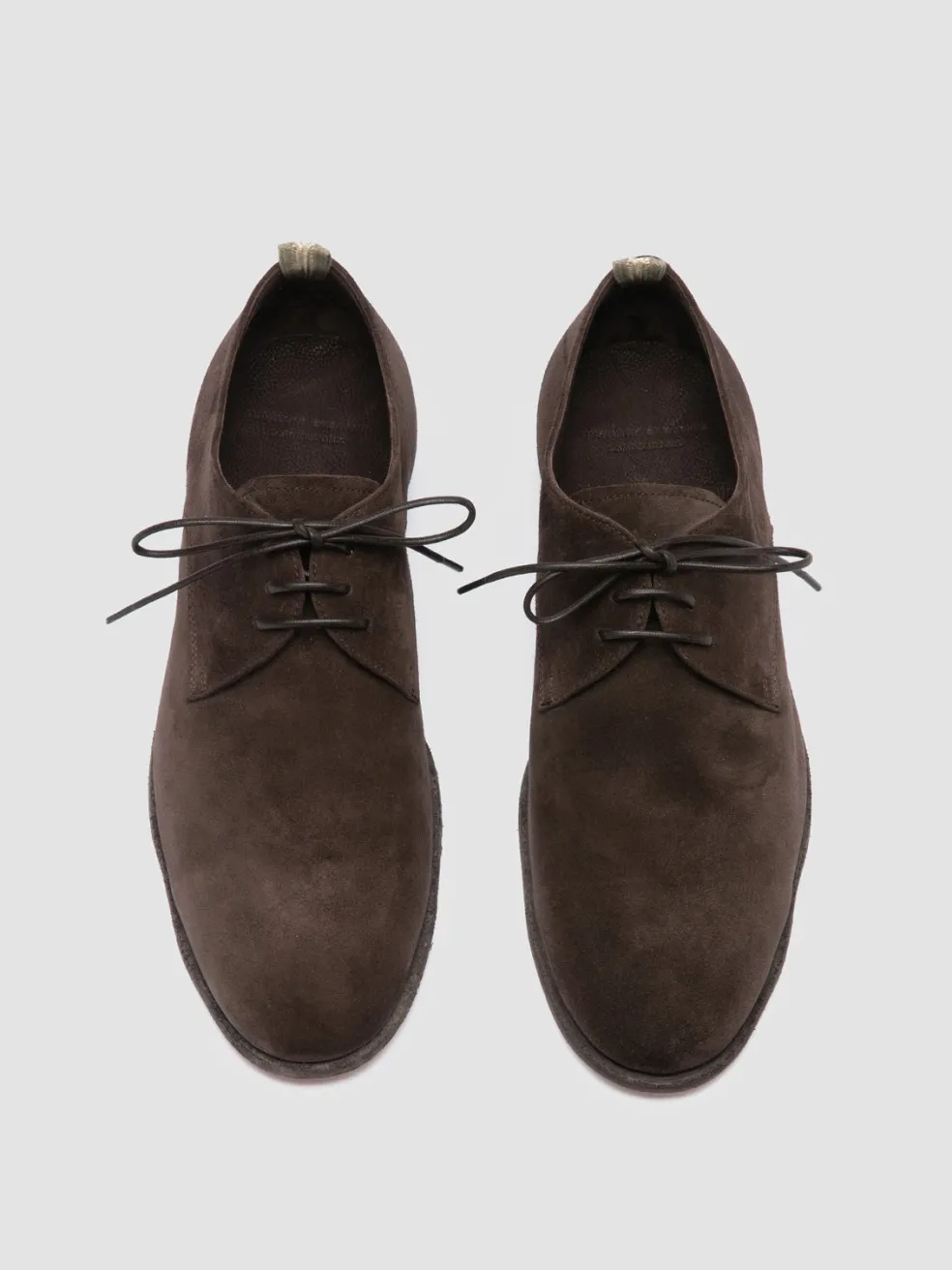 Online Officine Creative SOLITUDE 002 - Brown Suede Derby Shoes TESTA DI MORO