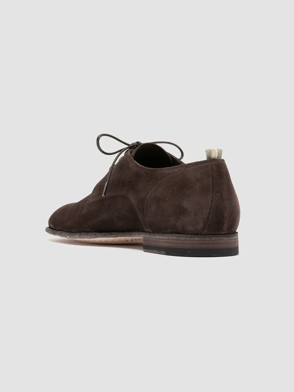 Online Officine Creative SOLITUDE 002 - Brown Suede Derby Shoes TESTA DI MORO