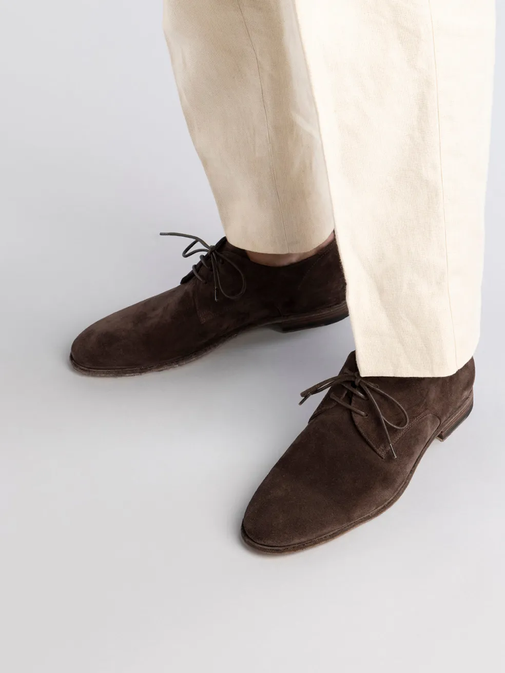 Online Officine Creative SOLITUDE 002 - Brown Suede Derby Shoes TESTA DI MORO