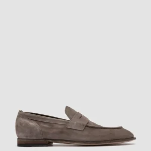 New Officine Creative SOLITUDE 001 - Taupe Suede Penny Loafers OTTER