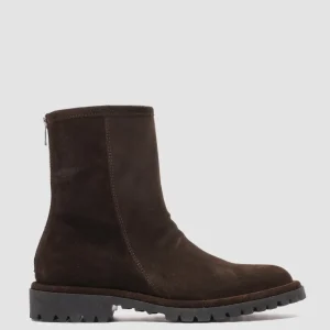 Shop Officine Creative SPECTACULAR W 111 - Suede Zip Boots BROWN