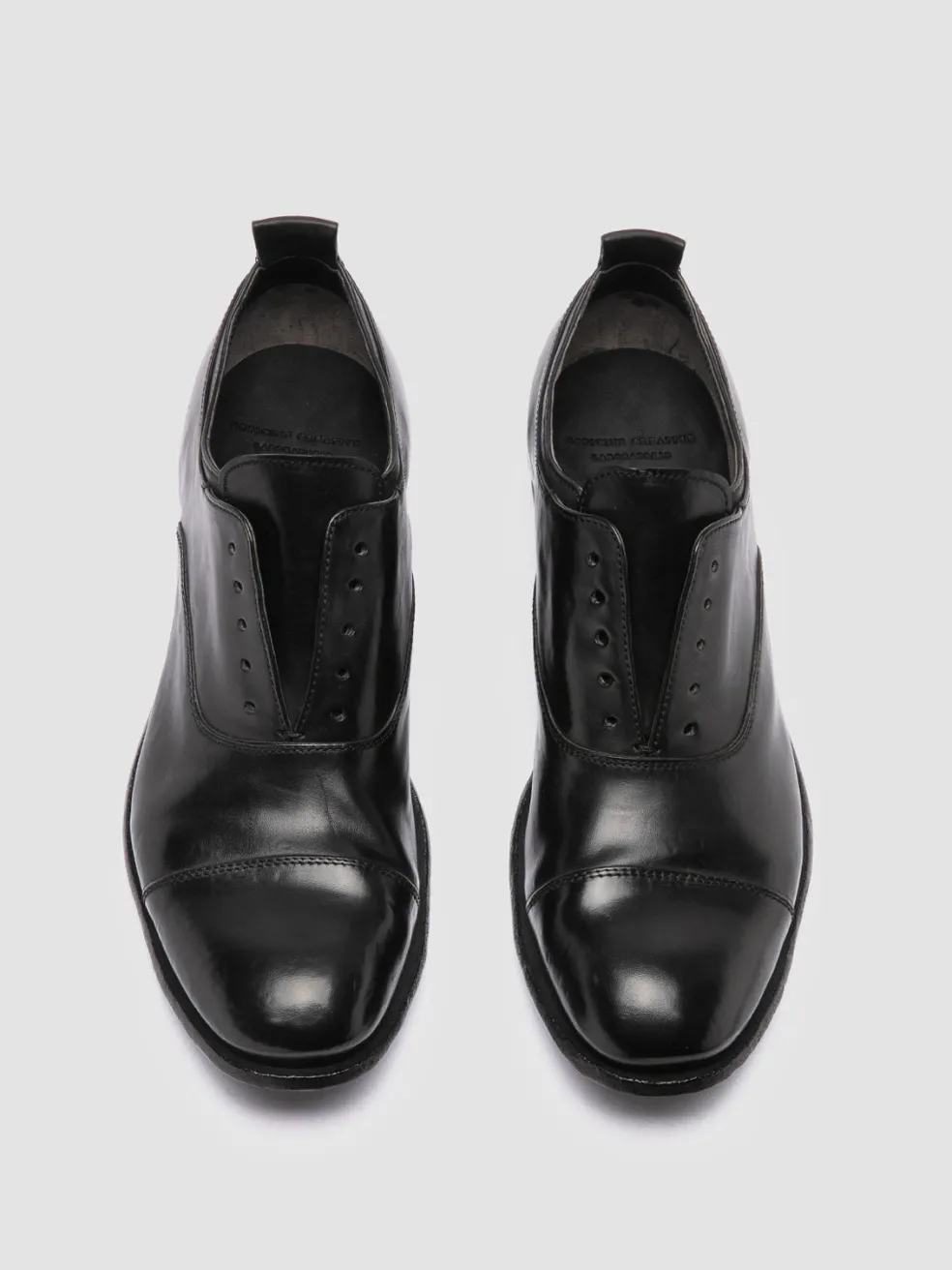 Shop Officine Creative STEREO 001 - Leather Oxford Shoes BLACK