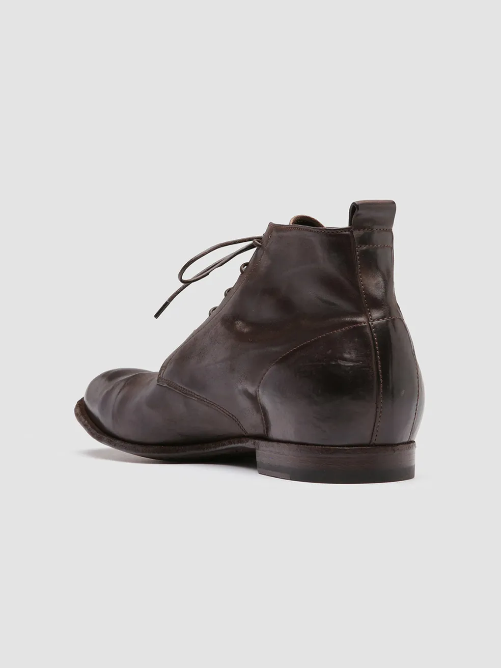 Cheap Officine Creative STEREO 004 - Brown Leather Ankle Boots TESTA DI MORO