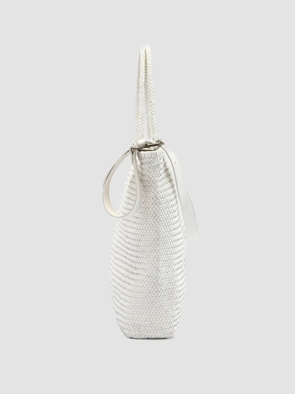 Hot Officine Creative SUSAN 01 Woven - White Leather Tote Bag OFF WHITE