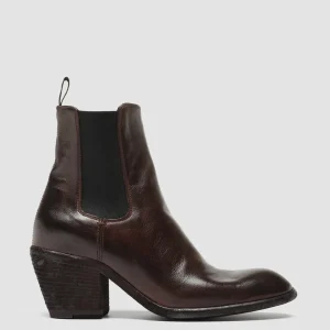 Online Officine Creative SYDNE 001 - Brown Leather Chelsea Boots DARK BROWN