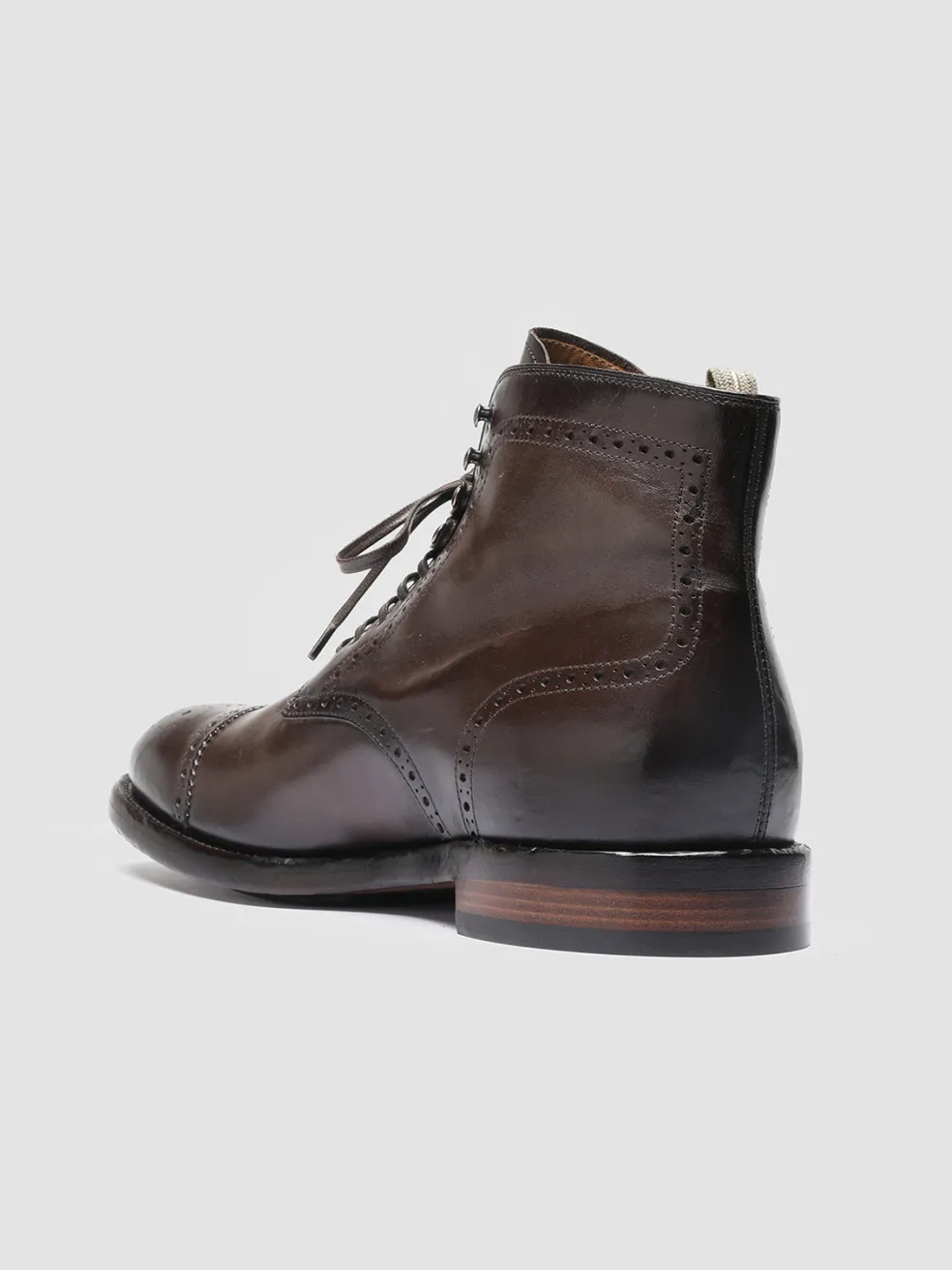 Cheap Officine Creative TEMPLE 004 - Brown Leather Ankle Boots EBANO