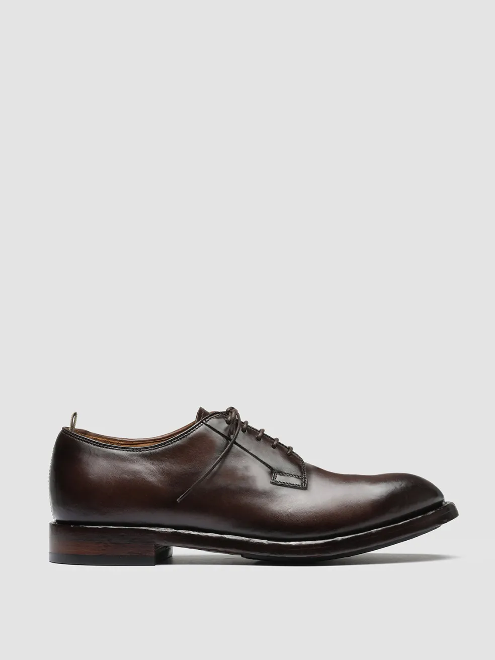 Store Officine Creative TEMPLE 007 - Leather Derby Shoes BROWN