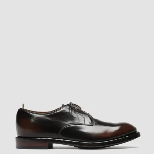 Online Officine Creative TEMPLE 018 - Brown Leather Derby Shoes DARK BROWN