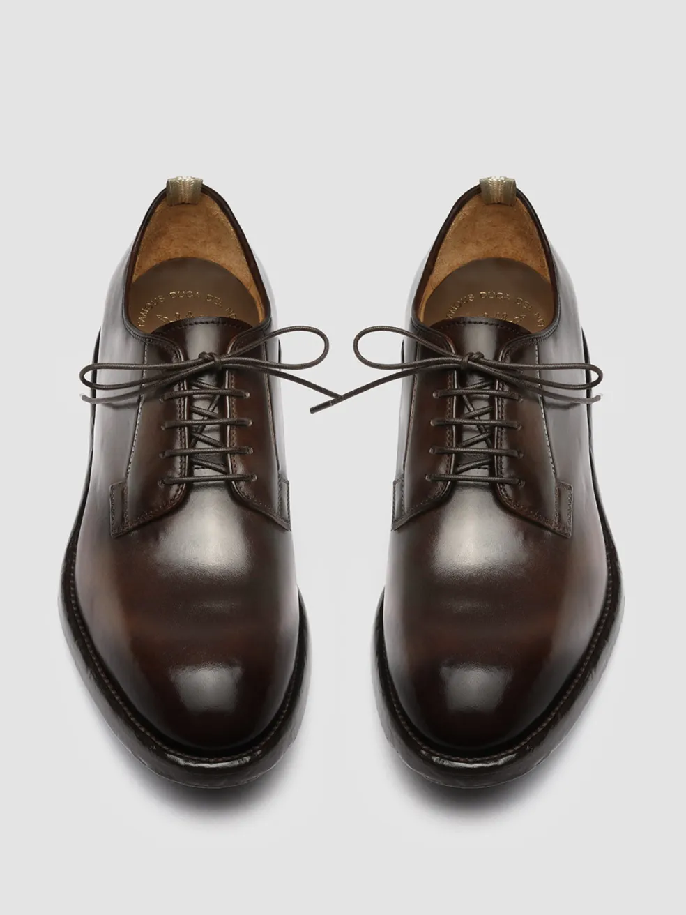 Store Officine Creative TEMPLE 007 - Leather Derby Shoes BROWN