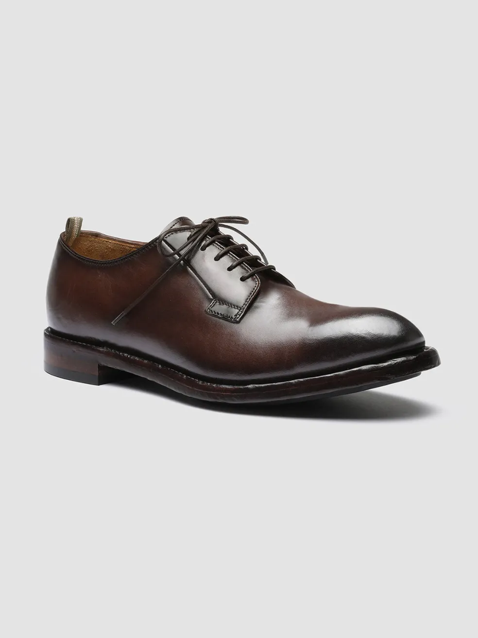Store Officine Creative TEMPLE 007 - Leather Derby Shoes BROWN