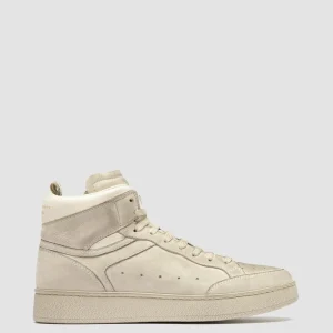 Fashion Officine Creative THE ANSWER 108 - Off White Nubuck High Top Sneakers CALCARE/TOFU                                      