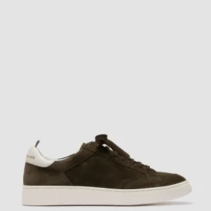 Hot Officine Creative THE DIME 001 - Green Suede Low Top Sneakers KAKI/BURRO